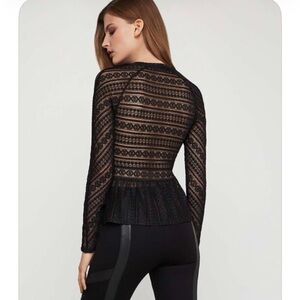 BCBG Black Lace Top